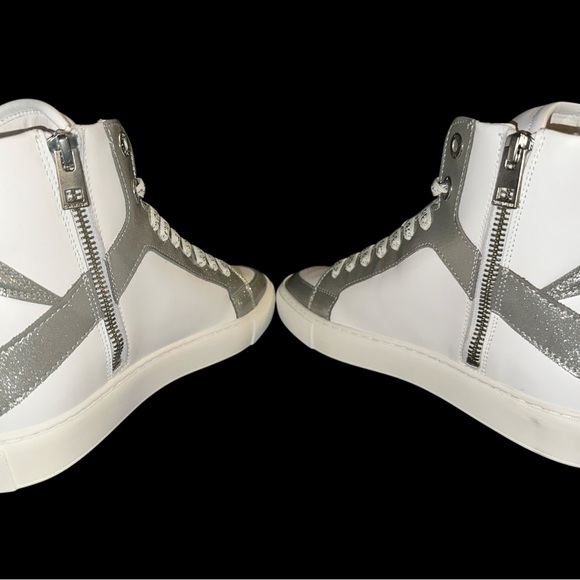 Zadig & Voltaire Women’s High Flash Infinity Patent Silver Leather (38) US 7. - Picture 6 of 13